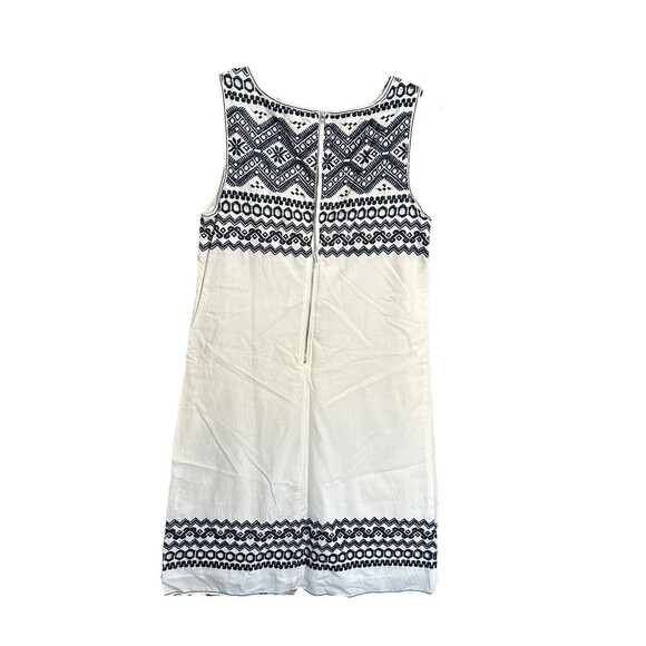 NWT $118 Max Studio Size Small White Navy Cotton Embroidered Summer Dress #I14-5 - Picture 2 of 11